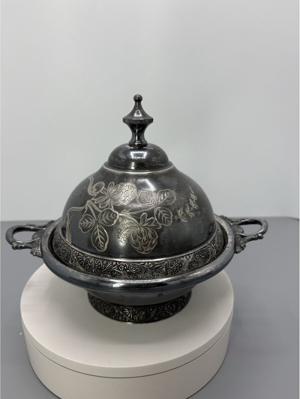 Rockford Silver Plate Co Quadruple Plate Butter Dish 1620
